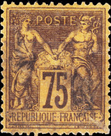 FRANCE - Yv.99 75c Violet/jaune Sage T.II - Petits Défauts, TB D'aspect - (c.50€) (b) - 1876-1898 Sage (Type II)