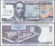 PHILIPPINES 100 PISO - 2013 - Paper Unc - P.219a Banknote - Shell Philippines - Filippijnen