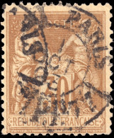 FRANCE - 1893 (1 Oct) - TàD  "JOURNAUX / PARIS/ PP77" Sur Yv.80 30c Brun-jaune Sage T.II - TB - 1876-1898 Sage (Tipo II)