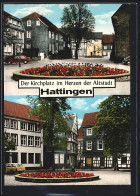 AK Hattingen, Kirchplatz, Altstadt, VW Käfer  - Hattingen
