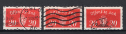 NOORWEGEN Yt. S14° Gestempeld Dienstzegel 1933-1937 - Oficiales