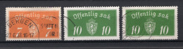 NOORWEGEN Yt. S11/12° Gestempeld Dienstzegel 1933-1937 - Dienstmarken