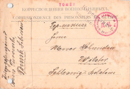 German Prisoner Of War Card From Russia, POW Camp Tomsk In Siberia Signed 3.5.1916. Postal Weight Approx 90 Gramms - Militaria