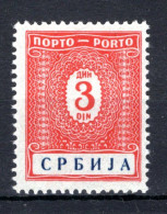 SERVIE Yt. T11 MNH 1942 - Taks Zegel - Serbie