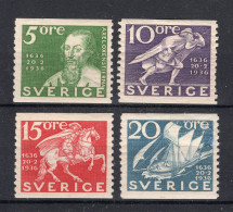 ZWEDEN Yvert 235/238 MH 1936 - Nuevos