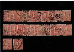 FRANCE ,"Seminatrice" ,10c. 22 Pezzi Usati ,qualita Ottima - 1903-60 Semeuse Lignée