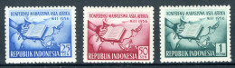 INDONESIE: ZB 161/163 MH 1956 Afro-Aziatische Studentenconferentie Te Bandung - Indonésie