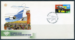 INDONESIE: ZB 1617 FDC 1994 50e Verjaardag Burgerluchtvaart ICAO -1 - Indonésie