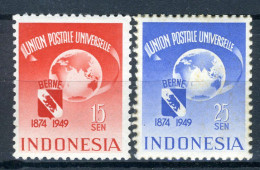 INDONESIE: ZB 13/14 MH 1949 74 Jarig Bestaan UPU -3 - Indonésie