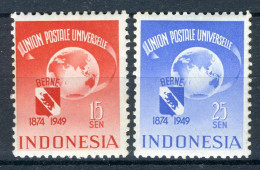 INDONESIE: ZB 13/14 MH 1949 74 Jarig Bestaan UPU -4 - Indonésie