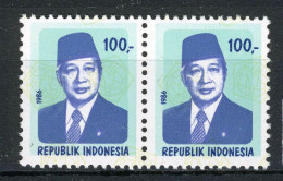 INDONESIE: ZB 1277 MNH 1986 President Soeharto (2 Stuks) - Indonésie