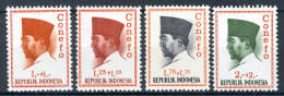 INDONESIE: ZB 472/475 MH 1965 President Soekarno Met Inschrift CONEFO -1 - Indonésie