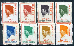 INDONESIE: ZB 472/480 MNH 1965 President Soekarno Met Inschrift CONEFO -3 - Indonésie