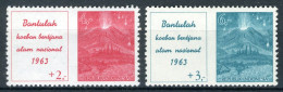 INDONESIE: ZB 406/407 MNH 1963 Voor De Slachtoffers Vulkaanuitbarsting Bali -2 - Indonesia