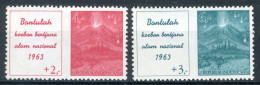 INDONESIE: ZB 406/407 MNH 1963 Voor De Slachtoffers Vulkaanuitbarsting Bali -1 - Indonesië