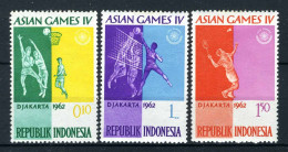 INDONESIE: ZB 349/351 MH 1962 4de Aziatische Spelen Te Jakarta - Indonesië