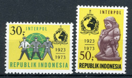 INDONESIE: ZB 747/748 MNH 1973 50-jarig Bestaan Interpol - Indonesia