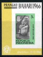 INDONESIE: ZB 548 MH 1966 Blok 6 Dag Van De Scheepvaart - Indonesië