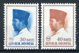 INDONESIE: ZB 524/525 MNH 1966 President Soekarno 1966 In Vijfhoek -1 - Indonesien