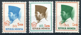 INDONESIE: ZB 506/508 MNH 1965 Frankeerzegels Opdruk In Vijfhoek - Indonesien