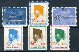 INDONESIE: ZB 503/508 MNH 1965 Frankeerzegels Opdruk In Vijfhoek -1 - Indonesien