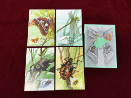 China 2023-15 MC-135 The Insect Stamps (II) (hologram)4V Maxicards - Butterflies