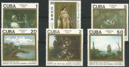 Cuba 1989 Art Paintings Painting National Museums Museum Fishermen In Port Stamps MNH Sc 3173-3178 Michel 3336-3341 - Musei