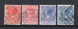 NEDERLAND 153/156 Gestempeld 1924-1926 - Koningin Wilhelmina - Gebraucht