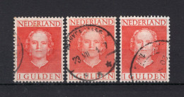 NEDERLAND 534 Gestempeld 1949 - Koningin Juliana (3 Stuks) - Usati