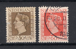 NEDERLAND 488/489 Gestempeld 1948 - Koningin Wilhelmina - Oblitérés
