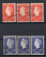 NEDERLAND 504/505 Gestempeld 1948 - 50 Jarig Jubileum Koningin Wilhelmina - Usados