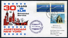 NEDERLAND 30 JAAR KLM AMSTERDAM - NEW YORK 21/05/1976 - Luchtpost