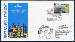 NEDERLAND 1e VLUCHT AMSTERDAM - IZMIR 31/05/1987 - Airmail