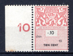 NEDERLAND Fiscale Zegel 10c MNH** - Fiscaux