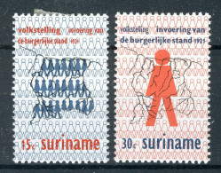 SURINAME 565/566 MH 1971 - 50 Jaar Volkstelling En Burgerlijke Stand. - Suriname ... - 1975