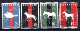 SURINAME 390/393° Gestempeld 1962 - Dierenbescherming - Surinam ... - 1975
