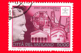 VATICANO - Usato - 1996 - Viaggi Di Giovanni Paolo II Nel 1995 - U.S.A. - 5000 L. - Used Stamps