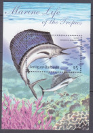 2001 Antigua And Barbuda 3484/B502 Marine Fauna - Birds 5,50 € - Marine Life