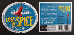 Bier Etiket (b8a), étiquette De Bière, Beer Label, Lost In Spice Brouwerij De Koninck - Cerveza