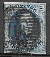 OBP11 Met 4 Randen En Met Balkstempel P118 Tirlemont (zie Scans) - 1858-1862 Medaillen (9/12)