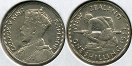 New Zealand 1 Shilling. 1934 (Silver. Coin KM#3. AUnc) - Nuova Zelanda