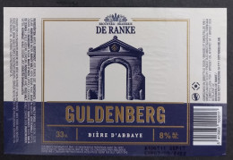 Bier Etiket (e5b), étiquette De Bière, Beer Label, Guldenberg Brouwerij De Ranke - Cerveza