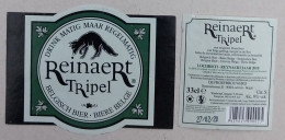 Bier Etiket (h1b), étiquette De Bière, Beer Label, Reinaert Tripel Brouwerij De Proefbrouwerij - Cerveza