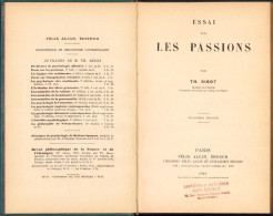 Essai Sur Les Passions Par Th. Ribot, 1910, Paris C1660 - Old Books