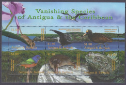2001 Antigua And Barbuda 3555-3560KL Fauna - Birds 12,00 € - Marine Web-footed Birds