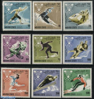 Aden 1967 Mahra, Olympic Winter Games 9v, Mint NH, Sport - Ice Hockey - Olympic Winter Games - Skating - Skiing - Hockey (sur Glace)