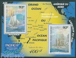 French Polynesia 1997 PACIFIC 97 S/s, Mint NH, Transport - Various - Philately - Ships And Boats - Maps - Neufs
