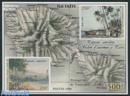 French Polynesia 1998 Old Views S/s, Mint NH, Nature - Various - Trees & Forests - Maps - Ongebruikt