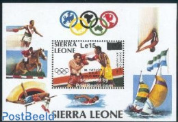 Sierra Leone 1985 Olympic Winners S/s, Mint NH, Sport - Boxing - Olympic Games - Sailing - Boxing