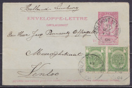 EP Enveloppe-lettre 10c Rose (N°46) + 2x N°56 Càd TIRLEMONT (STATION) /17 MAI 1904 Pour VENLOO (Holland - Limburg) - (au - Briefumschläge